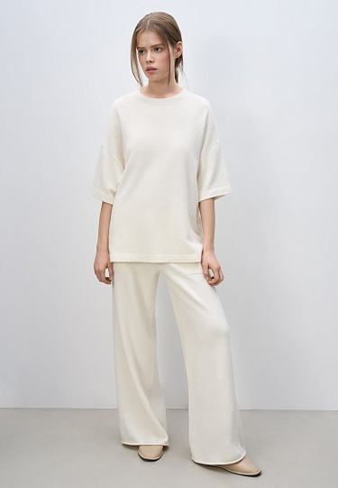 Трикотажные брюки из кашемира и шерсти 