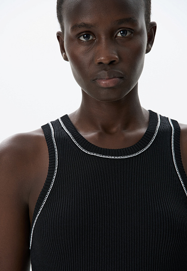 Трикотажное боди в рубчик