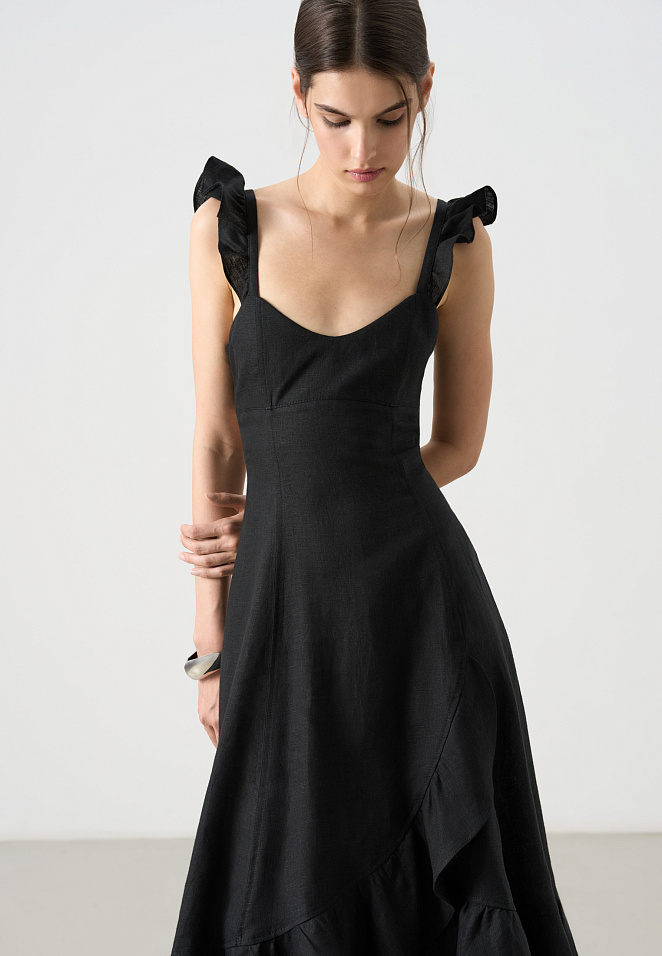 Сарафан с воланами на юбке