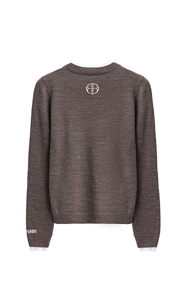 Джемпер с манжетами и воротничком