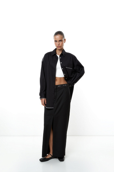 Рубашка прямого кроя из 100% хлопка