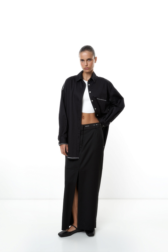 Рубашка прямого кроя из 100% хлопка