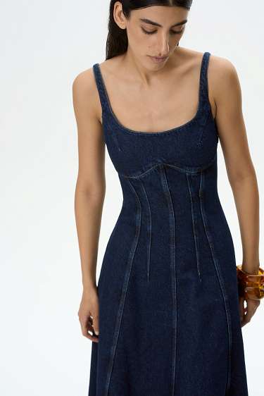 Джинсовое платье из 100% хлопка