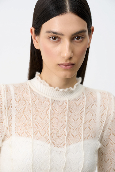 Ажурное платье из супер кид мохера и беби альпака