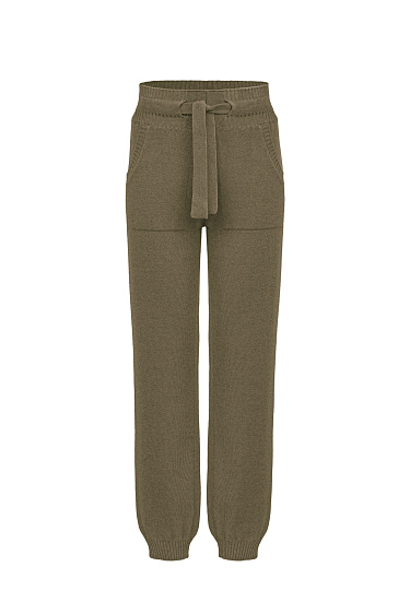 Трикотажные брюки-джоггеры из кашемира и шерсти