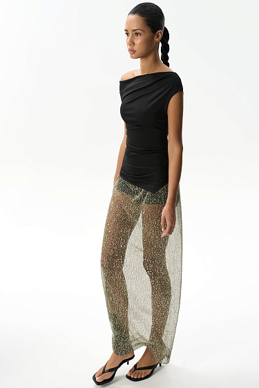 Ажурная юбка макси 