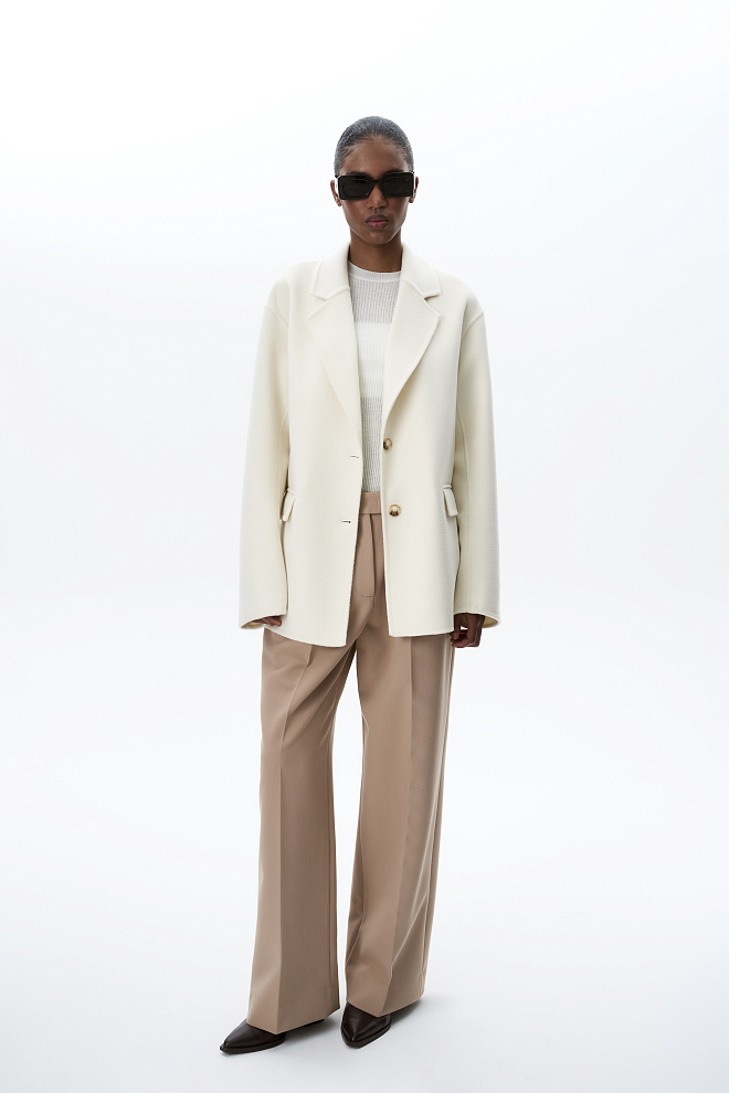 Однобортный жакет из шерсти