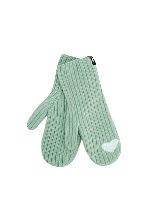 ментол Кашемировые варежки с сердечком