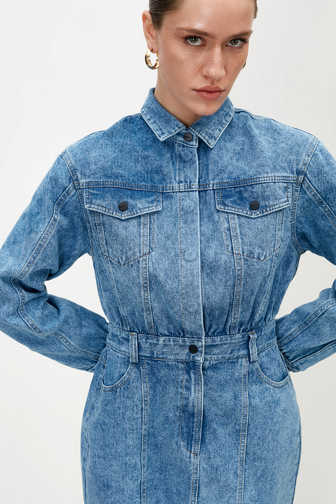 Джинсовое платье из 100% хлопка