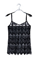 Топ из тонкого кружева. Модель с треугольным лифом, на регулируемых бретельках. Изделие выполнено без подкладки.