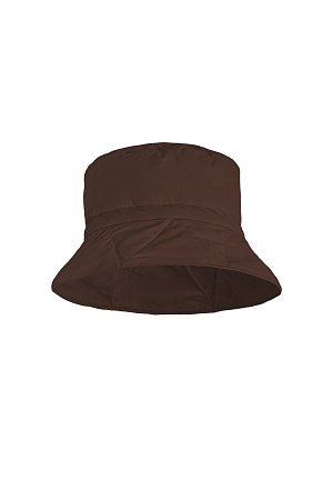 коричневый Стеганая панама из плащевой ткани с регулятором на кулиске.