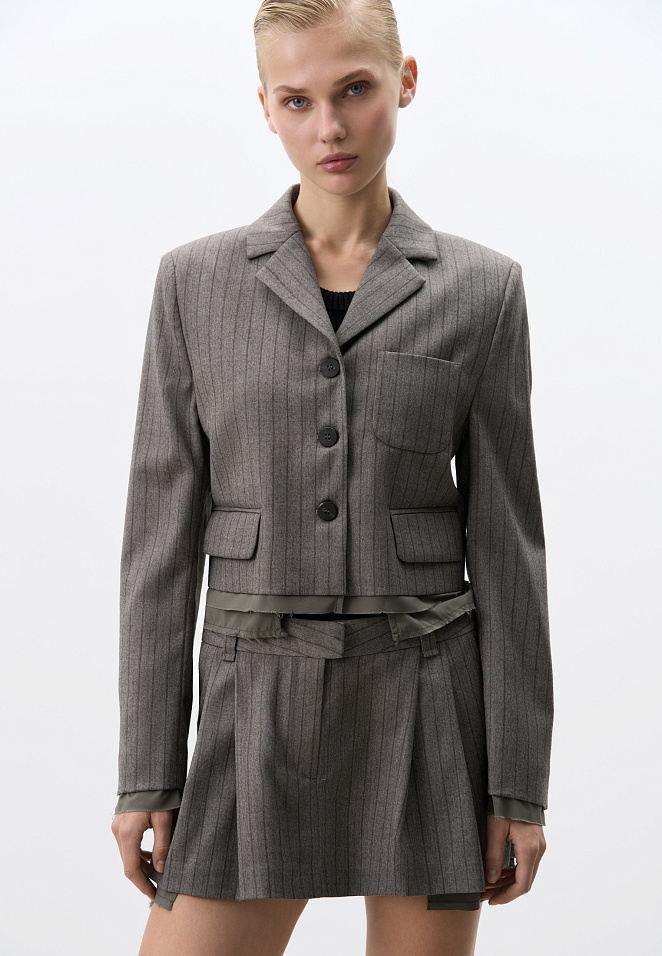 Юбка мини в полоску