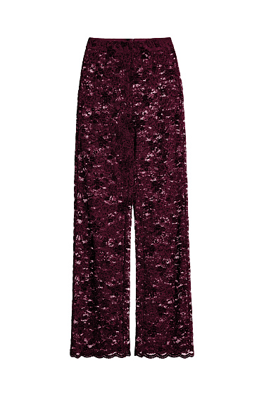 Кружевные брюки на резинке