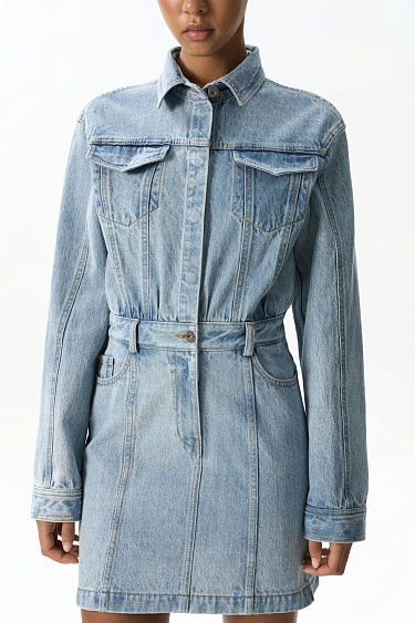 Джинсовое мини-платье