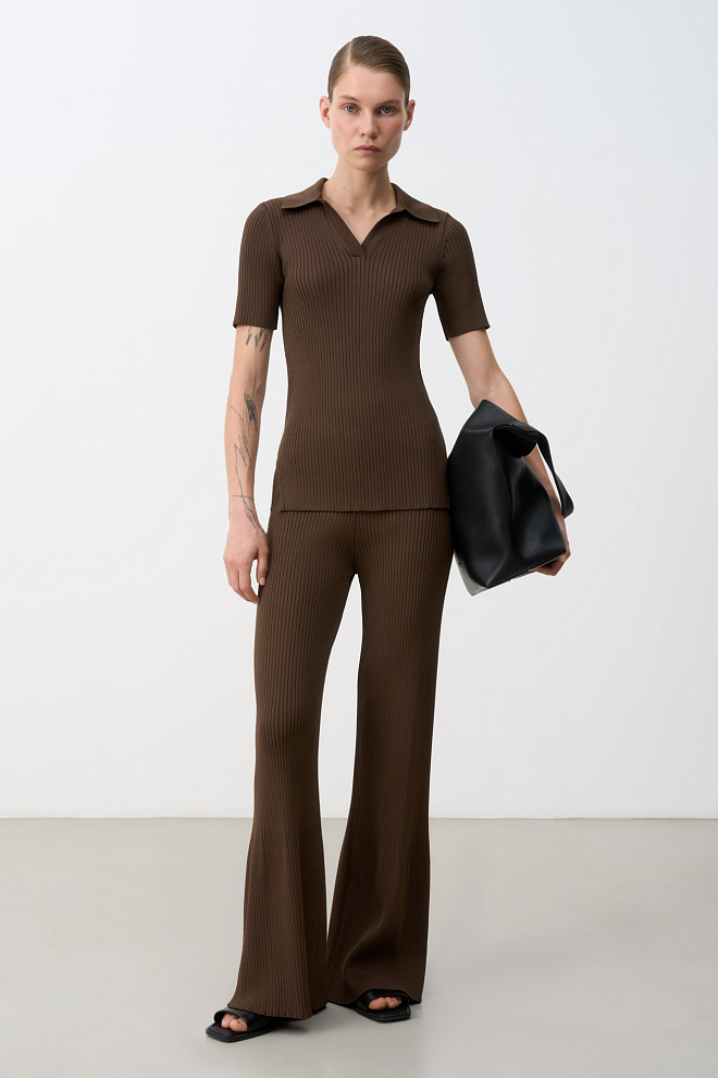 Расклешенные брюки из вискозы