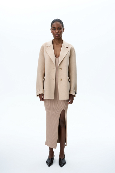 Однобортный жакет из шерсти