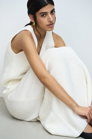 Трикотажная юбка макси из шерсти