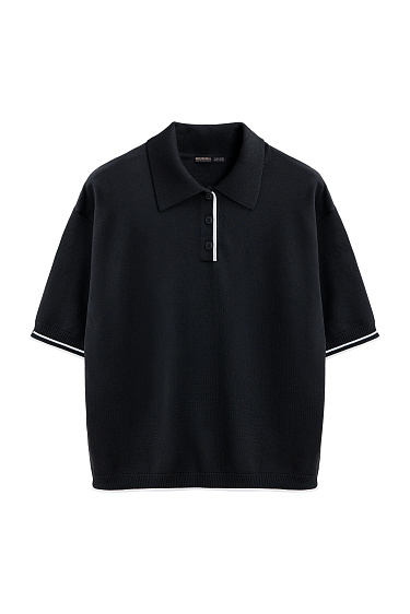 Трикотажная футболка поло из вискозы