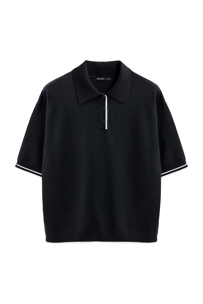 Трикотажная футболка поло из вискозы