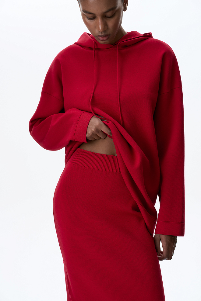 Худи с капюшоном из вискозы 