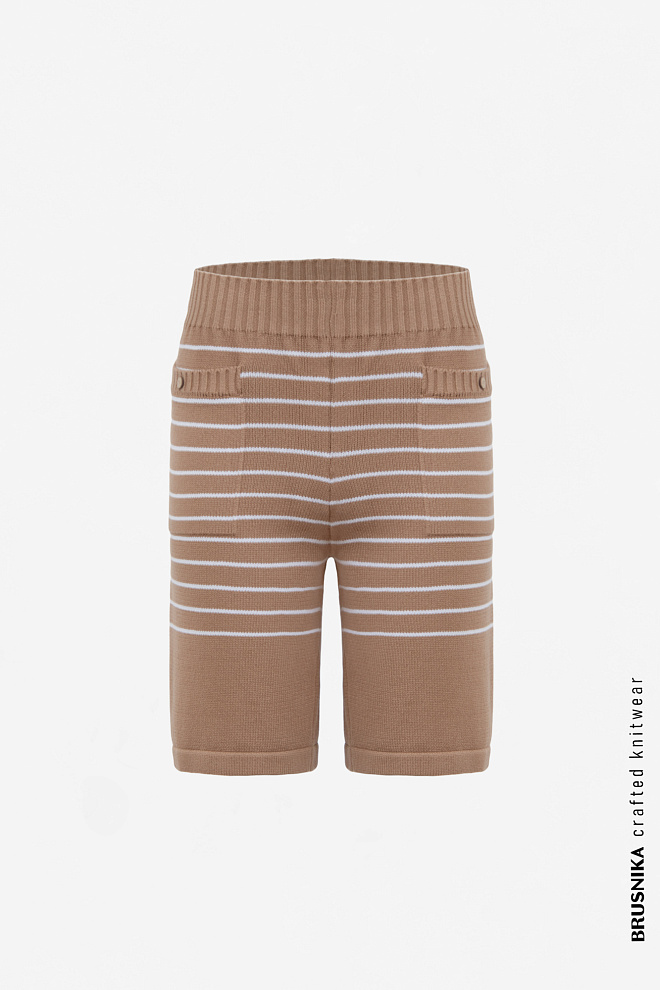 Хлопковые шорты в полоску