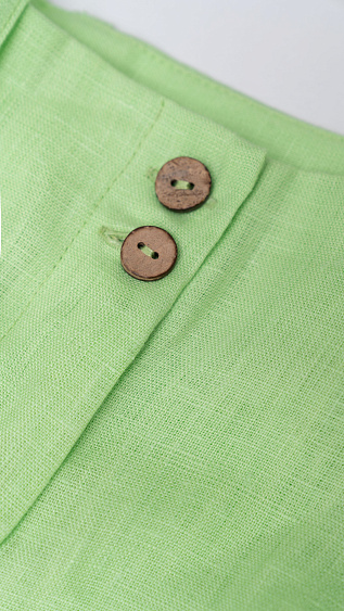 Шорты из 100% льна с высокой посадкой