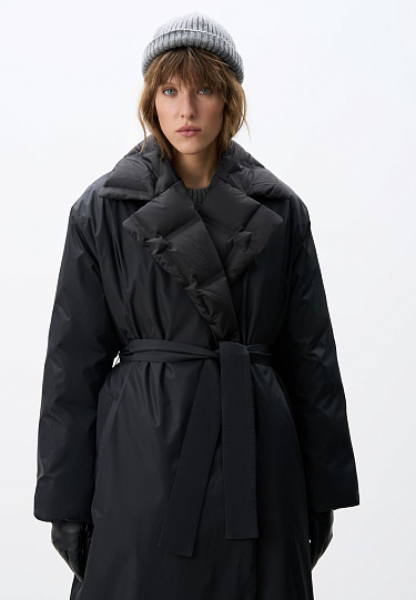 Двустороннее пальто с брендированным тиснением