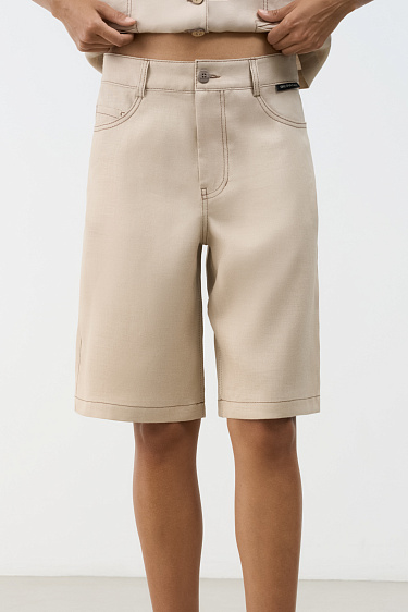 Шорты из 100% льна