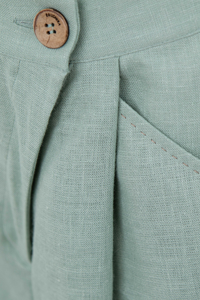 Шорты из 100% льна