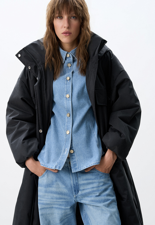 Длинная куртка с кулиской