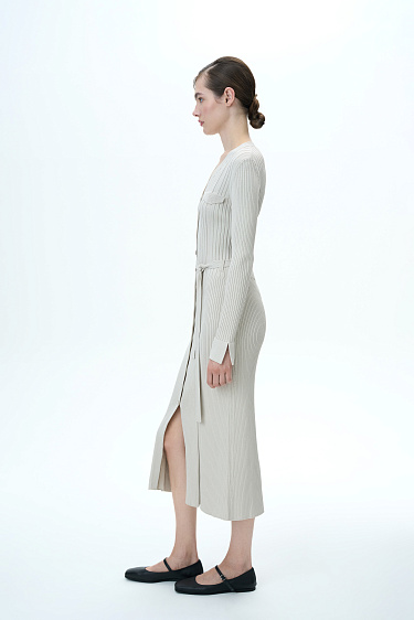 Платье в широкий рубчик