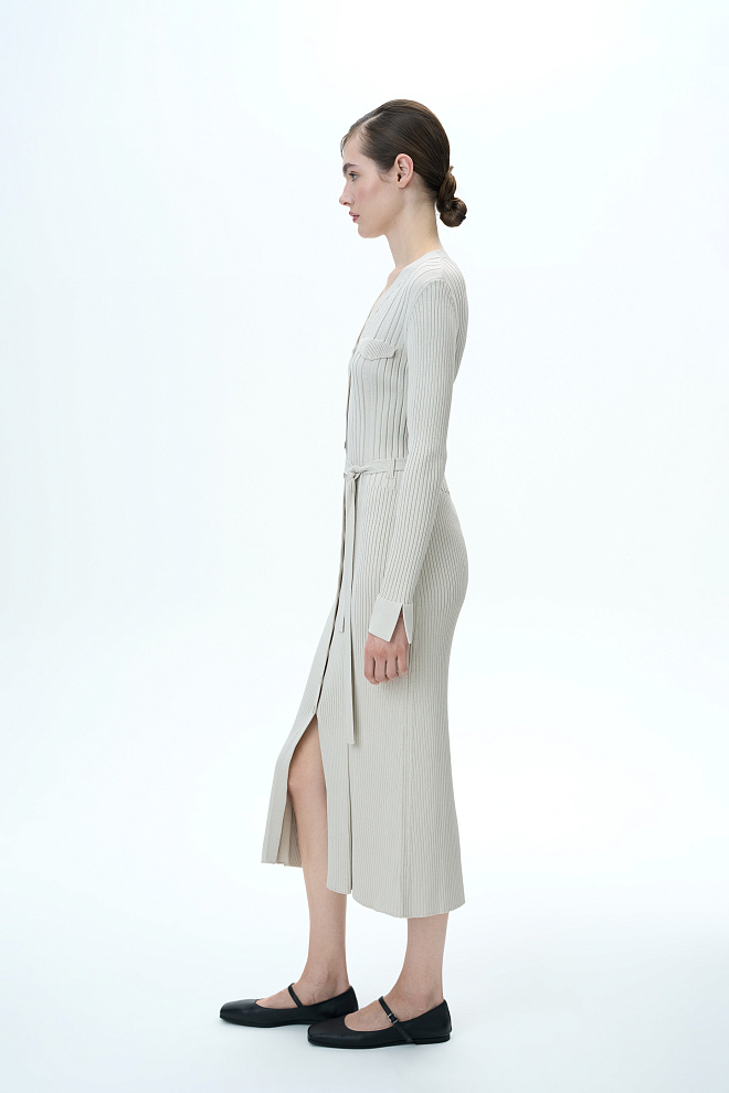 Платье в широкий рубчик