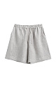 Короткие шорты из 100% льна. Модель свободного кроя, с поясом на кулиске и боковыми карманами. 