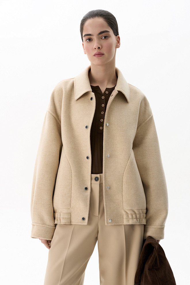 Двусторонний бомбер из 100% шерсти