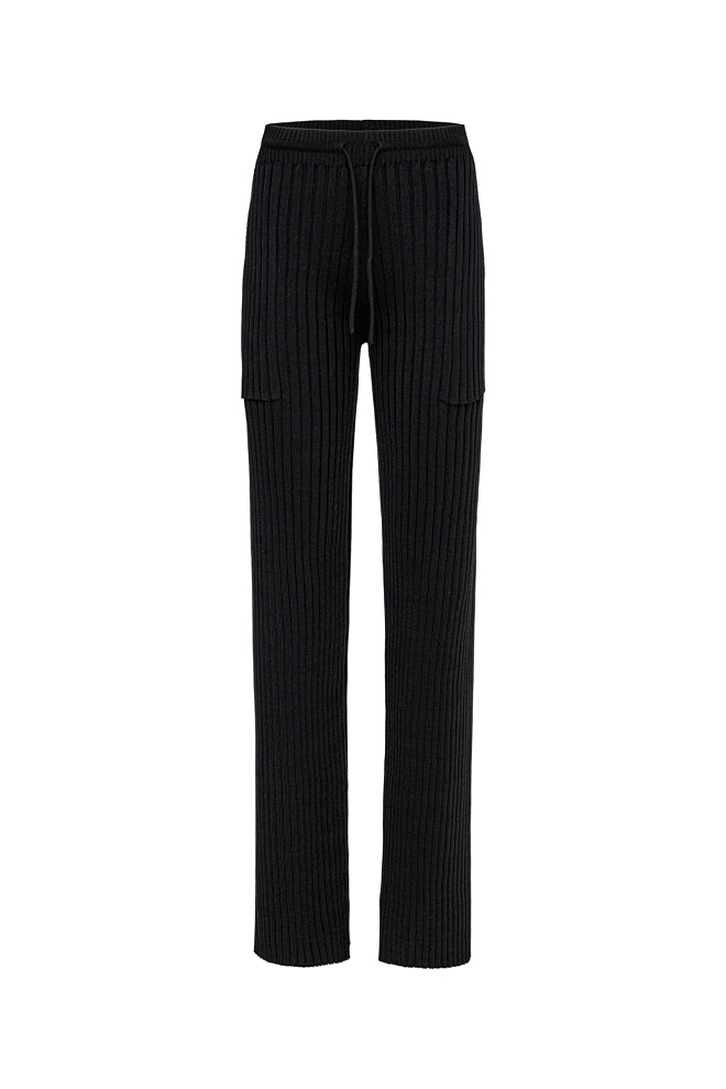 Широкие брюки в рубчик