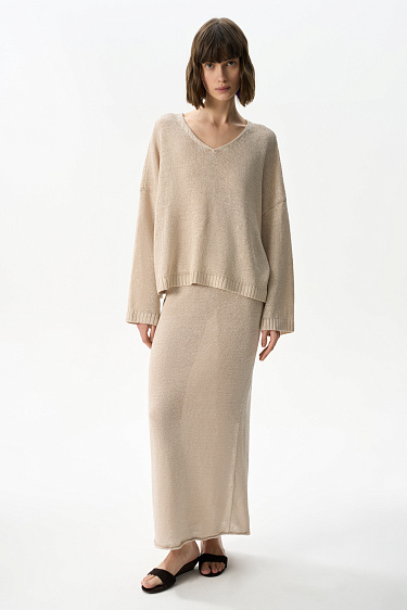 Юбка макси из 100% льна