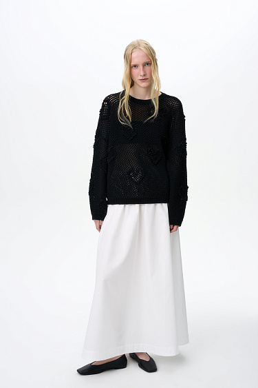 Хлопковый джемпер с объемными деталями