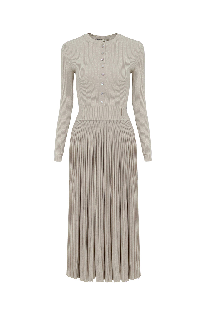 Платье с юбкой плиссе