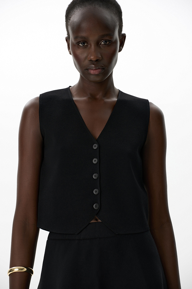 Трикотажный жилет из вискозы