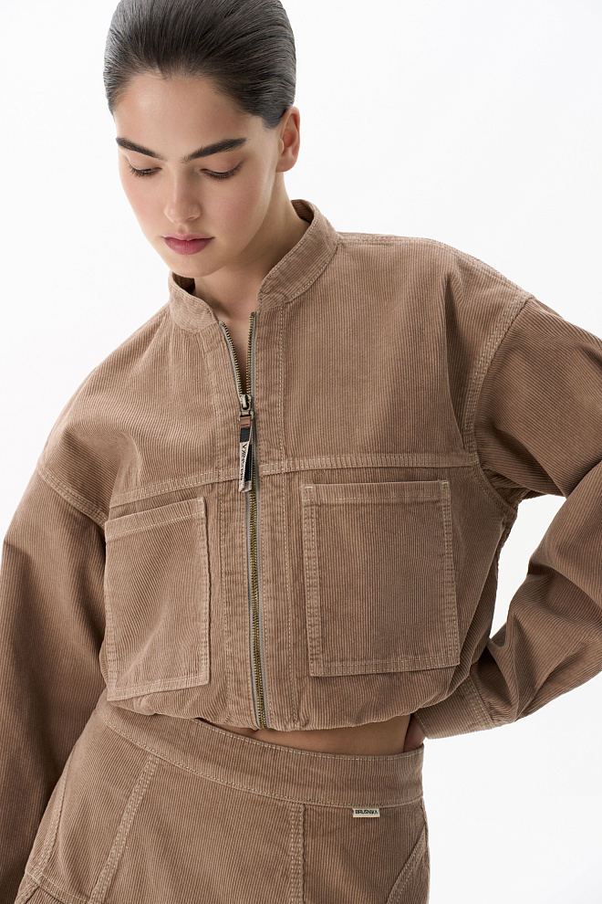 Вельветовый бомбер