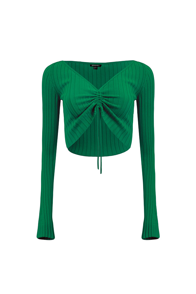 Топ с длинным рукавом и кулиской