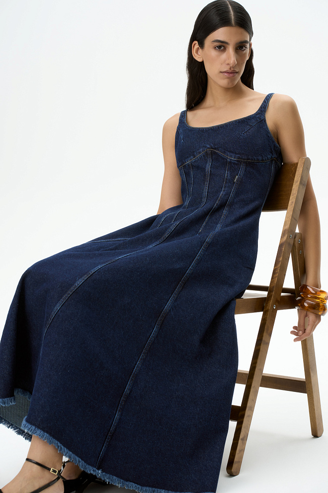 Джинсовое платье из 100% хлопка
