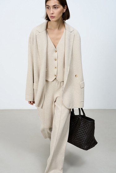 Трикотажный жакет с добавлением кашемира