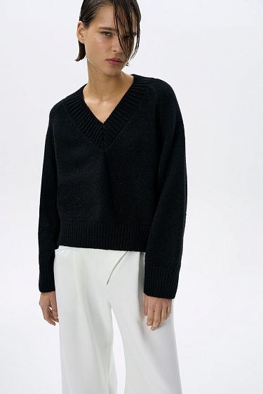 Джемпер из шерсти мериноса с люрексом