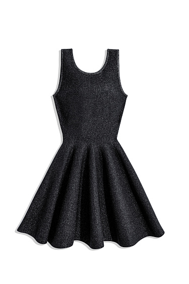 Трикотажное платье мини с люрексом