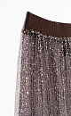 Ажурная юбка длины макси с пайетками. Модель с эластичным поясом на резинке. Изделие без подкладки.