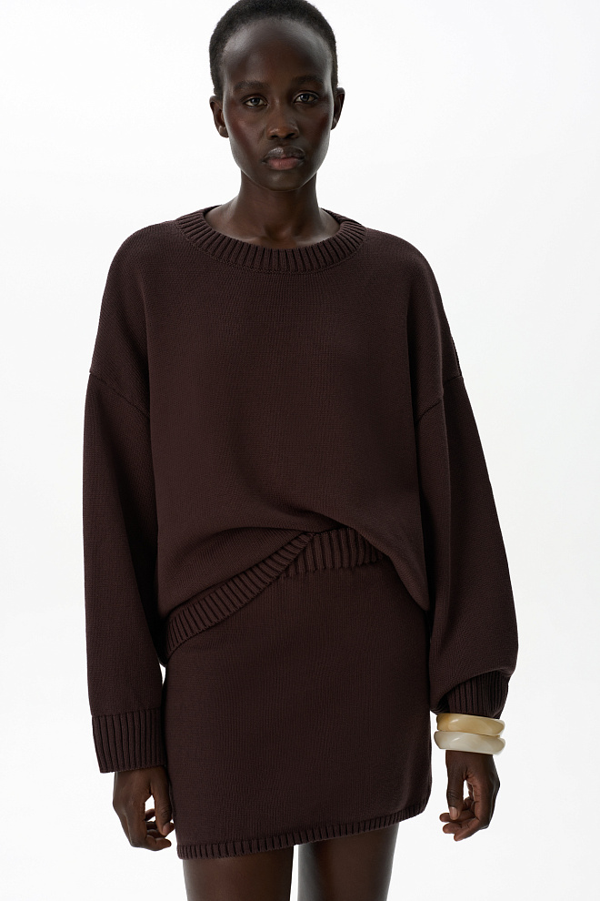 Юбка мини из 100% хлопка