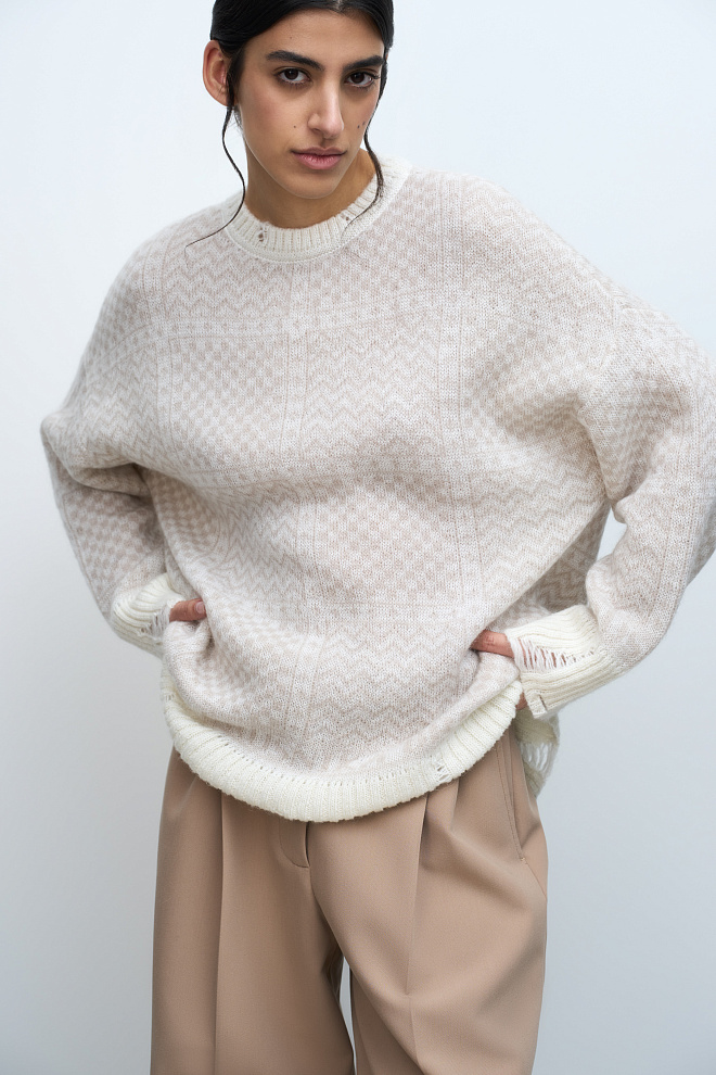 Джемпер с жаккардовым узором