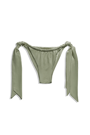 хаки Плавки бразилиано, декорированные широкими лентами. 