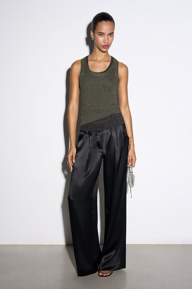 Трикотажный топ с люрексом